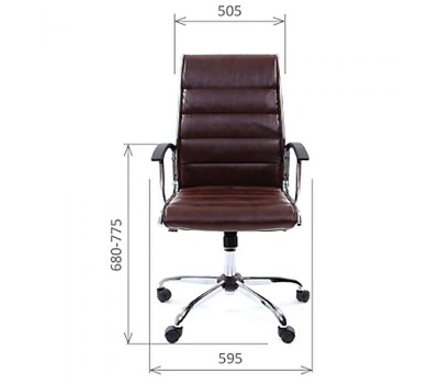 Кресло руководителя CHAIRMAN 760 черное, экокожа