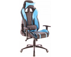 Кресло геймерское Everprof Lotus S16 экокожа голубой