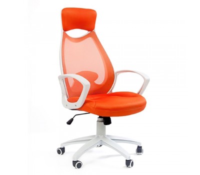 Кресло для руководителя CHAIRMAN CH 840 white оранжевое Кресло для руководителя CHAIRMAN CH 840 white оранжевое