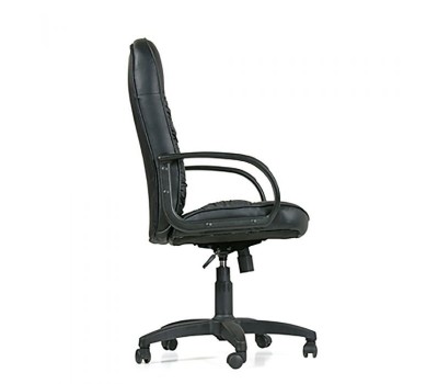 Кресло руководительское черное CHAIRMAN CH 416 кожа глянцевая