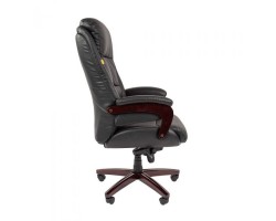 Кресло для руководителя CHAIRMAN 404, черная кожа-foto3