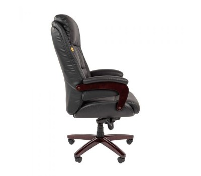 Кресло для руководителя CHAIRMAN 404, черная кожа