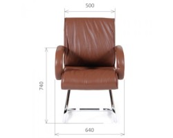 Кресло для посетителя CHAIRMAN 445 черное-foto3