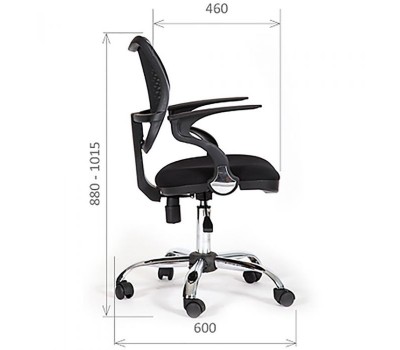 Кресло для персонала CHAIRMAN CH 450 хром черное Кресло для персонала CHAIRMAN CH 450 хром черное