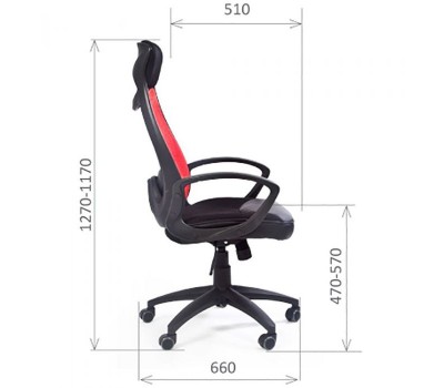 Кресло руководителя CHAIRMAN CH 840 black красное Кресло руководителя CHAIRMAN CH 840 black красное