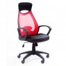 Кресло руководителя CHAIRMAN CH 840 black красное