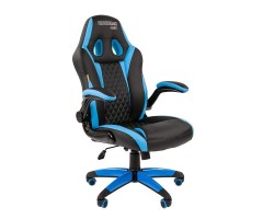 Кресло CHAIRMAN Game 15 черно/голубое