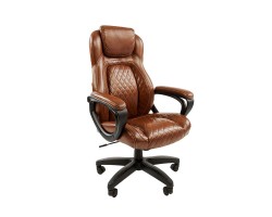 Кресло руководителя Chairman 432 коричневое, экокожа