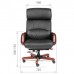 Кресло для руководителя CHAIRMAN CH 417, черная кожа