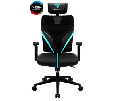 Кресло компьютерное игровое ThunderX3 YAMA1 Black-Cyan