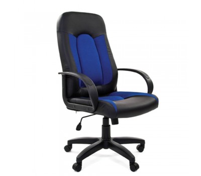 Кресло руководителя CHAIRMAN 429 экокожа, ткань, синее Кресло руководителя CHAIRMAN 429 экокожа, ткань, синее