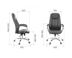 Кресло руководителя Everprof Long TM Экокожа Коричневый-foto4