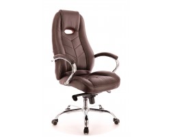 Кресло руководителя Everprof Drift M кожа коричневый-foto2