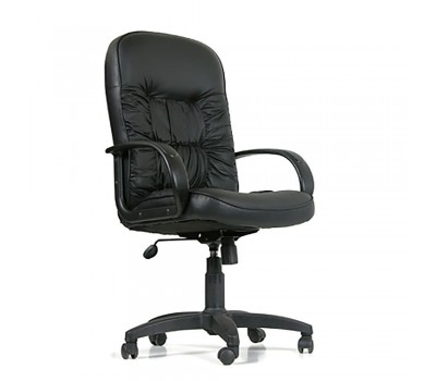 Кресло руководительское черное CHAIRMAN CH 416 экокожа матовая
