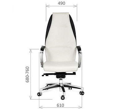 Кресло кожаное CHAIRMAN Basic серое