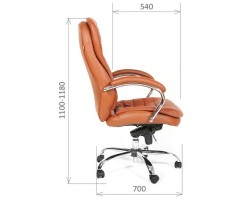 Кресло руководителя CHAIRMAN 795, натуральная кожа, коричневое-foto2
