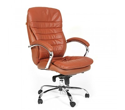 Кресло руководителя CHAIRMAN 795, натуральная кожа, коричневое