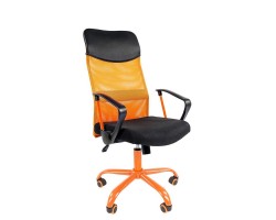 Кресло для руководителя CHAIRMAN 610 Cmet, оранжевое