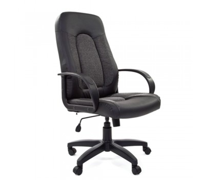 Кресло руководителя CHAIRMAN 429 экокожа, ткань, черное Кресло руководителя CHAIRMAN 429 экокожа, ткань, черное