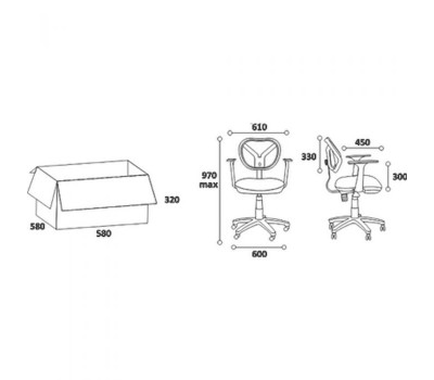 Кресло офисное CHAIRMAN CH 450 new красное