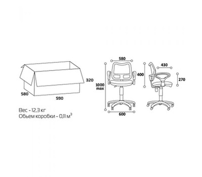 Кресло офисное CHAIRMAN CH 450 красное Кресло офисное CHAIRMAN CH 450 красное