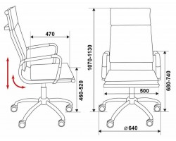 Кресло руководителя Бюрократ Ch-993 черный эко.кожа крестовина металл хром-foto5