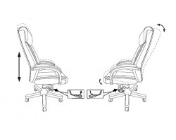 Кресло руководителя Бюрократ T-9922WALNUT светло-коричневый Leather Eichel кожа крестовина металл/дерево-foto7