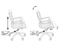 Кресло руководителя Бюрократ CH-883-LOW слоновая кость эко.кожа низк.спин. крестовина металл хром-foto6