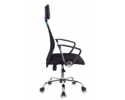 Кресло руководителя Бюрократ KB-6N черный TW-01 TW-11 сетка/ткань с подголов. крестовина металл хром-foto3