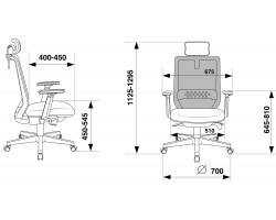 Кресло руководителя Бюрократ EXPERT серый сиденье голубой 38-405 сетка/ткань с подголов. крестовина пластик пластик белый-foto11