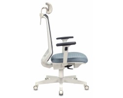 Кресло руководителя Бюрократ EXPERT серый сиденье голубой 38-405 сетка/ткань с подголов. крестовина пластик пластик белый-foto3