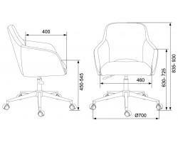 Кресло Бюрократ CH-380SL сливовый Italia 23 крестовина металл хром-foto6