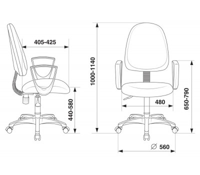 Кресло Бюрократ CH-1300N бордовый Престиж+ 3C18 крестовина пластик