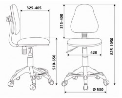 Кресло детское Бюрократ KD-4-F оранжевый жираф крестовина пластик подст.для ног-foto7