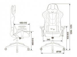 Кресло игровое Zombie VIKING 4 AERO черный/красный текстиль/эко.кожа с подголов. крестовина пластик-foto19