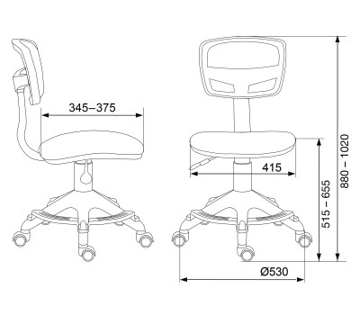 Кресло детское Бюрократ CH-299-F мультиколор абстракция сетка/ткань крестовина пластик подст.для ног