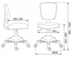 Кресло детское Бюрократ CH-204-F оранжевый жираф крестовина пластик подст.для ног-foto5