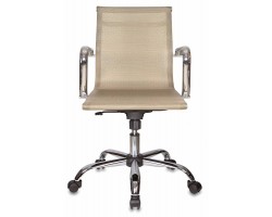 Кресло руководителя Бюрократ CH-993-Low золотистый сетка низк.спин. крестовина металл хром-foto2