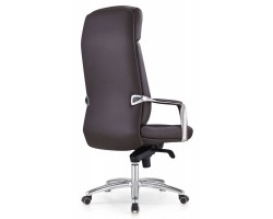 Кресло руководителя Бюрократ _DAO коричневый кожа крестовина алюминий-foto4