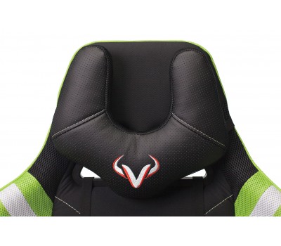 Кресло игровое Zombie VIKING 4 AERO черный/салатовый текстиль/эко.кожа с подголов. крестовина пластик