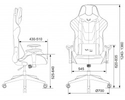 Кресло игровое Zombie VIKING 4 AERO черный/салатовый текстиль/эко.кожа с подголов. крестовина пластик-foto17