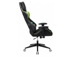 Кресло игровое Zombie VIKING 4 AERO черный/салатовый текстиль/эко.кожа с подголов. крестовина пластик-foto3