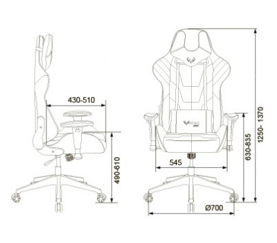 Кресло игровое Zombie VIKING 4 AERO черный/синий текстиль/эко.кожа с подголов. крестовина пластик