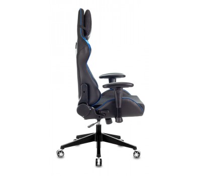 Кресло игровое Zombie VIKING 4 AERO черный/синий текстиль/эко.кожа с подголов. крестовина пластик