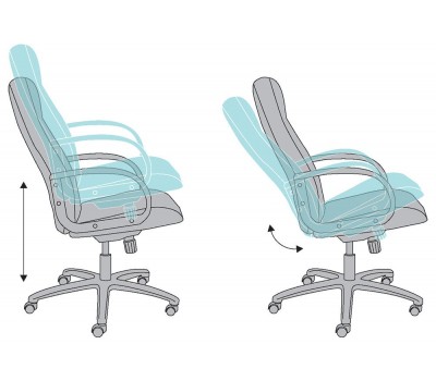 Кресло руководителя Бюрократ T-898AXSN серый 10-128 крестовина пластик