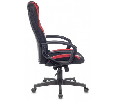 Кресло игровое Zombie VIKING-9 черный/красный текстиль/эко.кожа крестовина пластик
