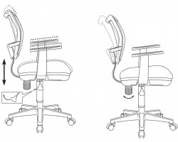 Кресло Бюрократ Ch-797AXSN черный сиденье красный 26-22 сетка/ткань крестовина пластик-foto5