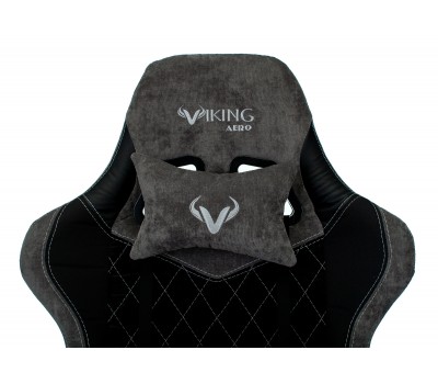 Кресло игровое Zombie VIKING 7 KNIGHT Fabric черный текстиль/эко.кожа с подголов. крестовина металл