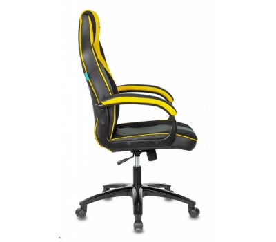 Кресло игровое Zombie VIKING 2 AERO черный/желтый текстиль/эко.кожа крестовина пластик