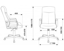 Кресло руководителя Бюрократ DOMINUS черный TS-584 крестовина пластик-foto6